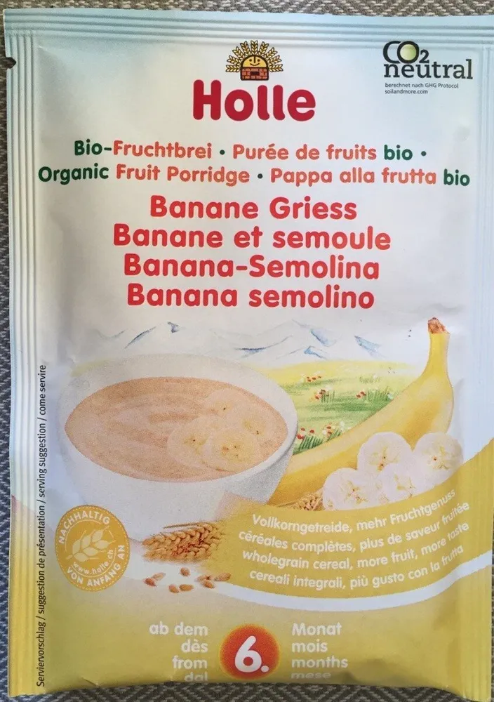 Banane et semoule