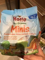 Holle Minis Fruchtschnitten Banane Orange, 8X 12,5 GR Packung