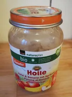 Compote pomme et banane avec abricot