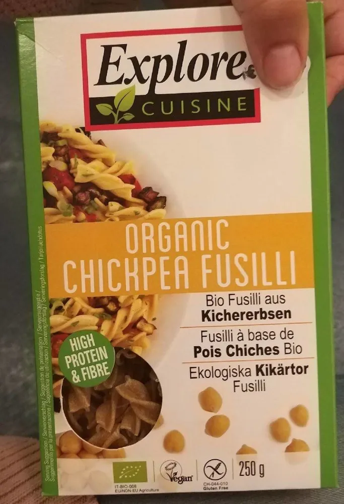 Orgánico chickpea fusilli