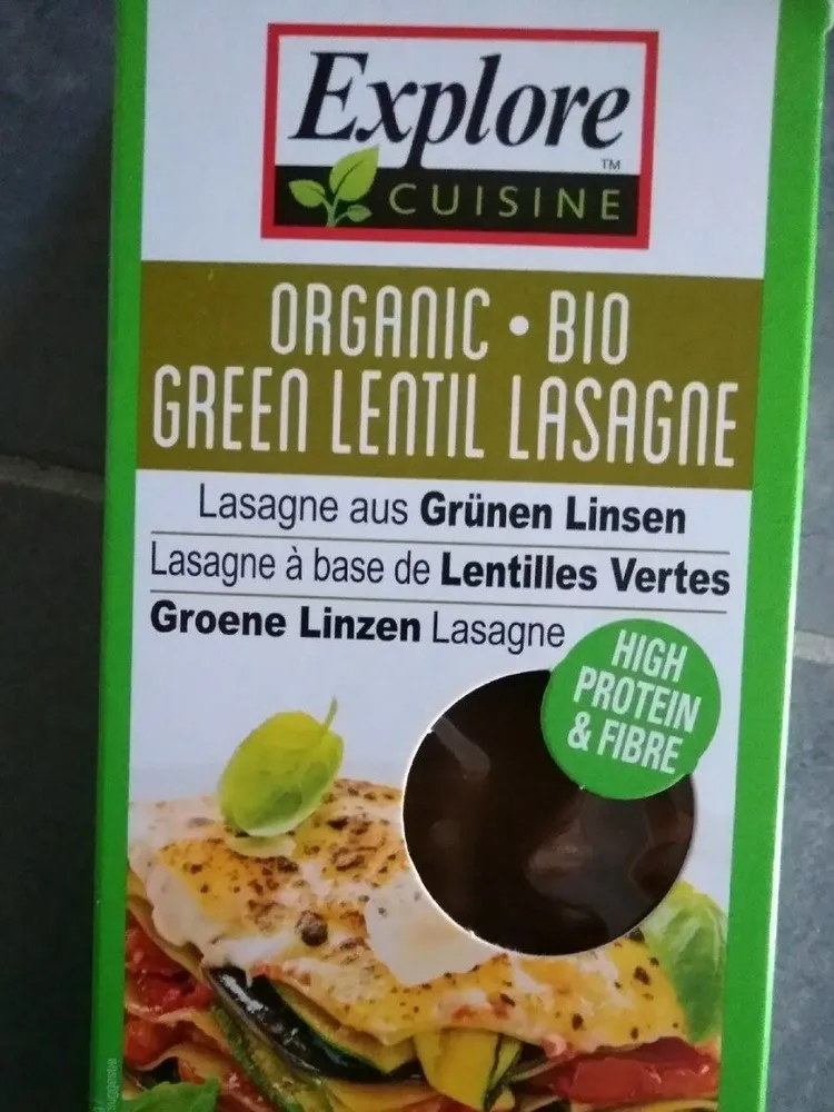 Grüne Linsen Lasagne