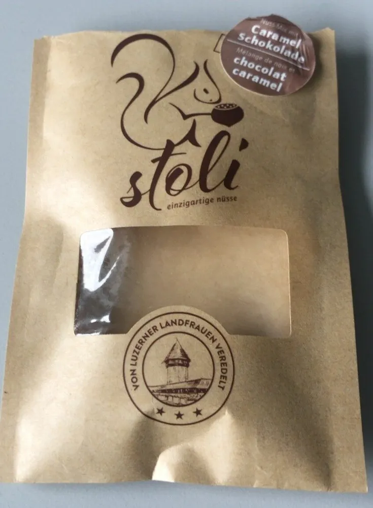 Mélange de noix et chocolat caramel