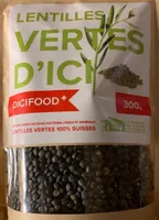 Lentilles vertes d'ici