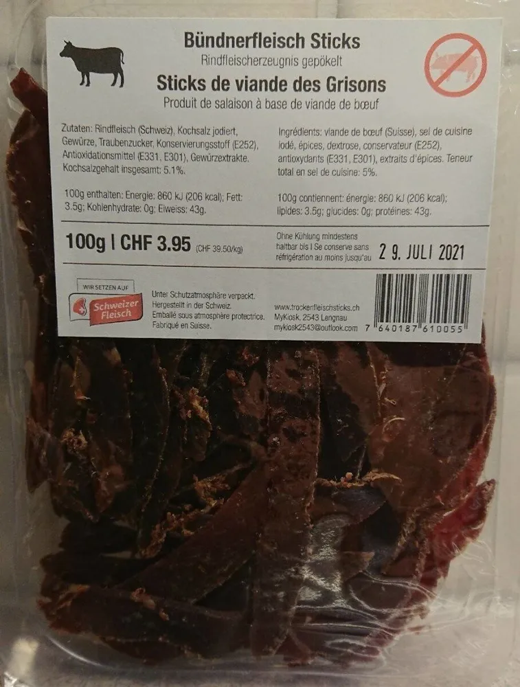 Bündnerfleisch Sticks