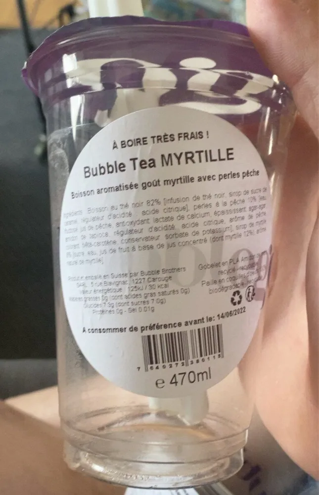 Bubble tea Myrtille
