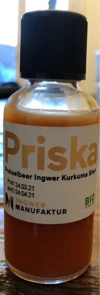 Priska.Preiselbeer Ingwer Kurkuma Shot