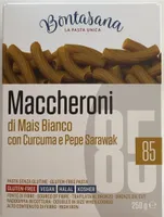 Maccheroni di Mais bianco con curcuma e pepe Sarawak