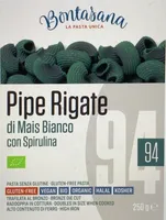 Pipe Rigate di Mais Bianco con Spirulina