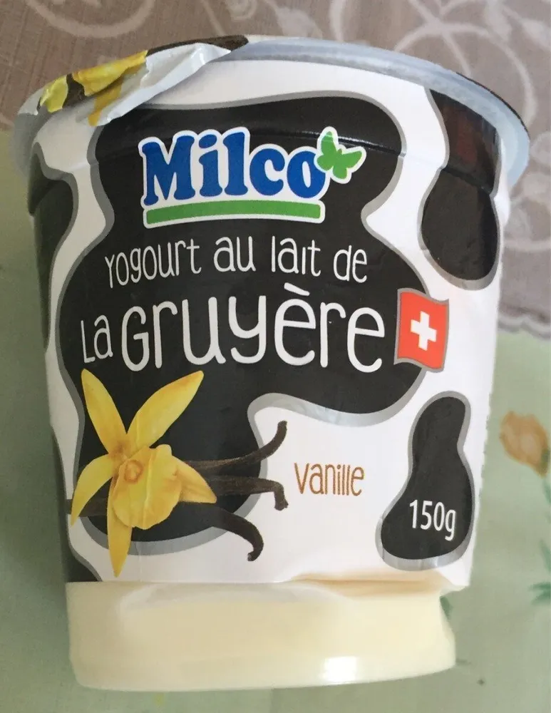 yogurt au lait de la Gruyère vanille