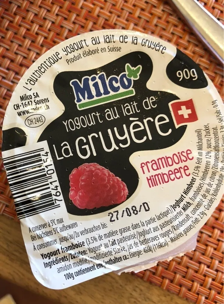 Yogourt au lait de La Gruyère