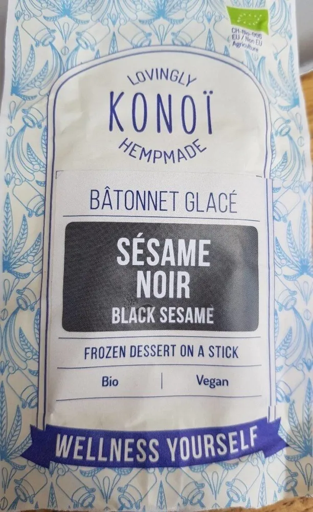 Bâtonnet glacé sésame noir