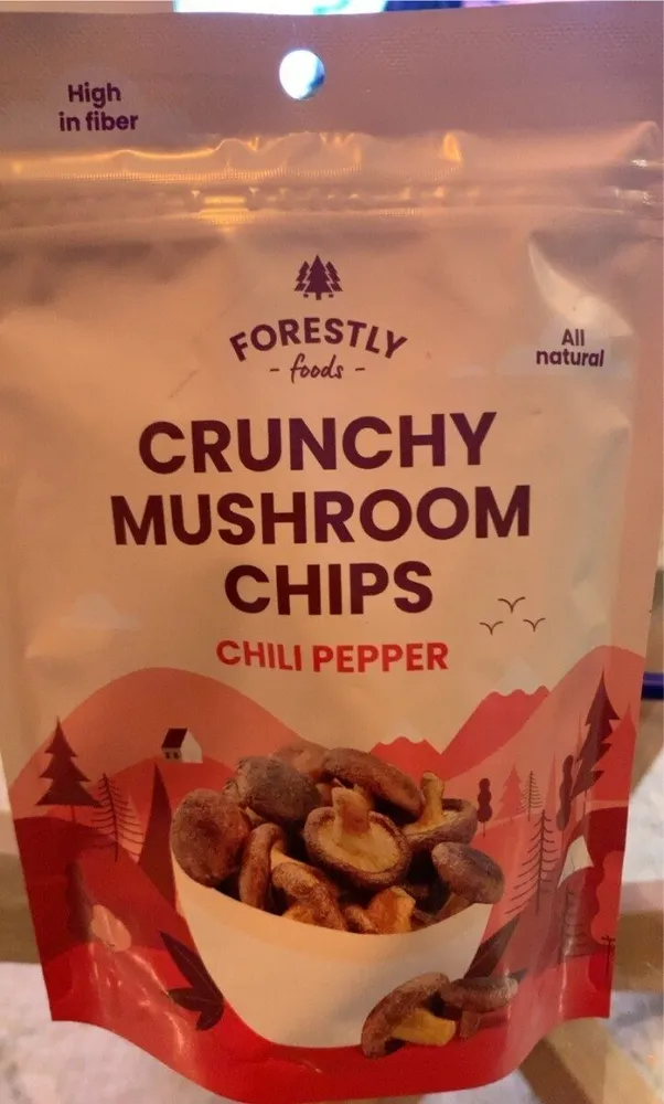 Crunchy Mushroom Chips Chili Pepper