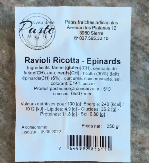 Ravioli Ricotta