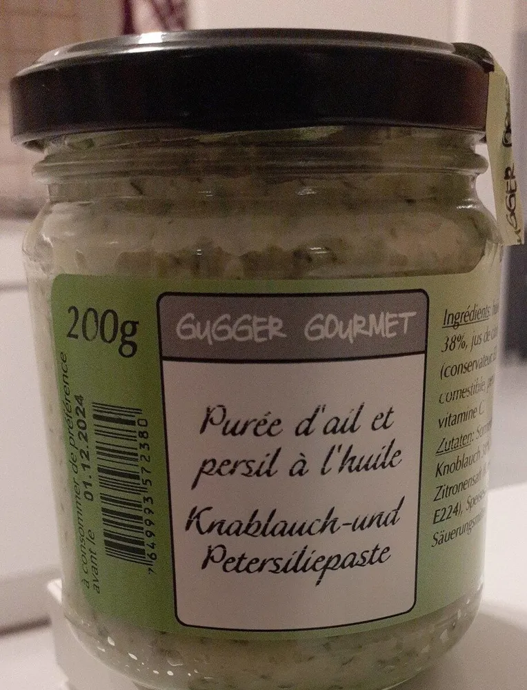 Purée d'ail et persil à l'huile