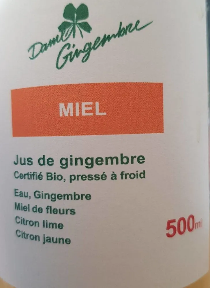 Jus de gingembre Bio