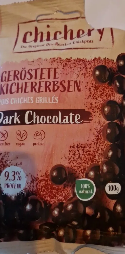 Pois chiches grillés chocolat foncé