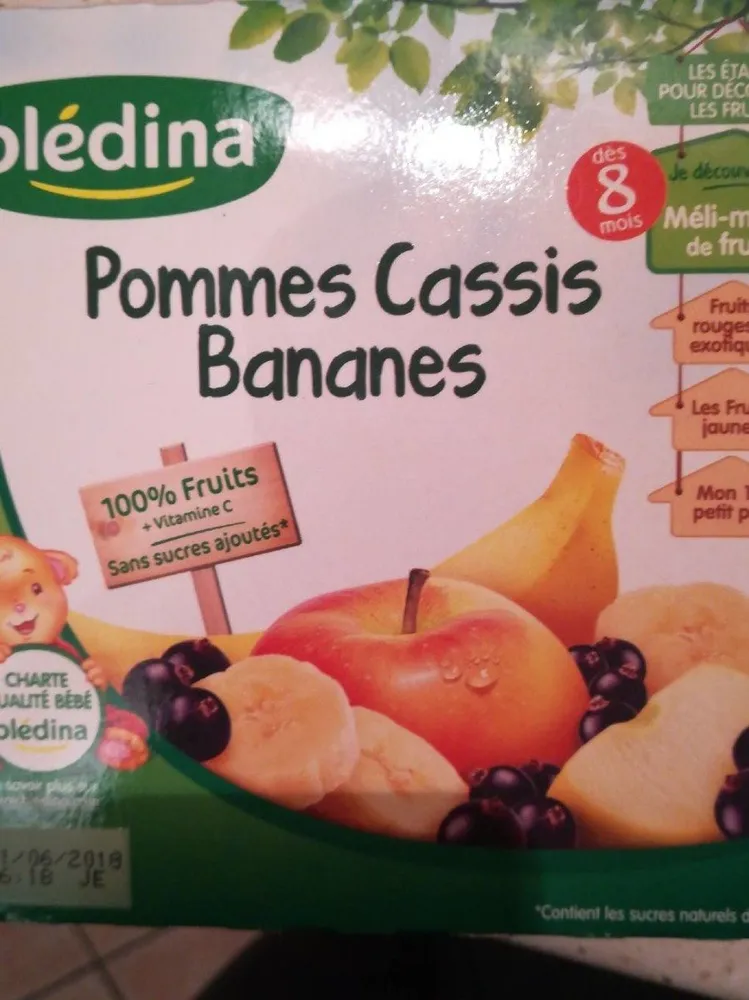 Pommes cassis banane