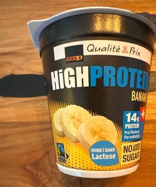 High protein yoghurt - banane