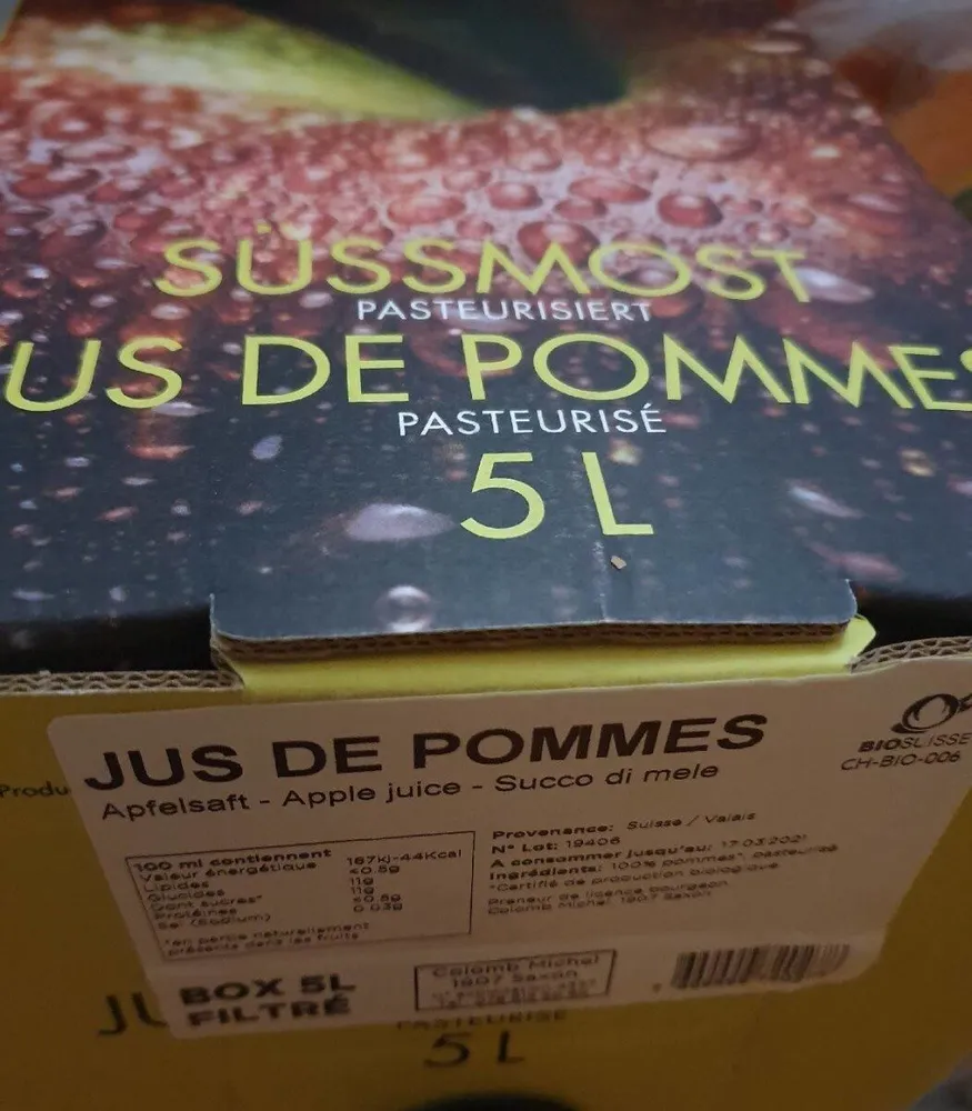 Jus de pomme BIO