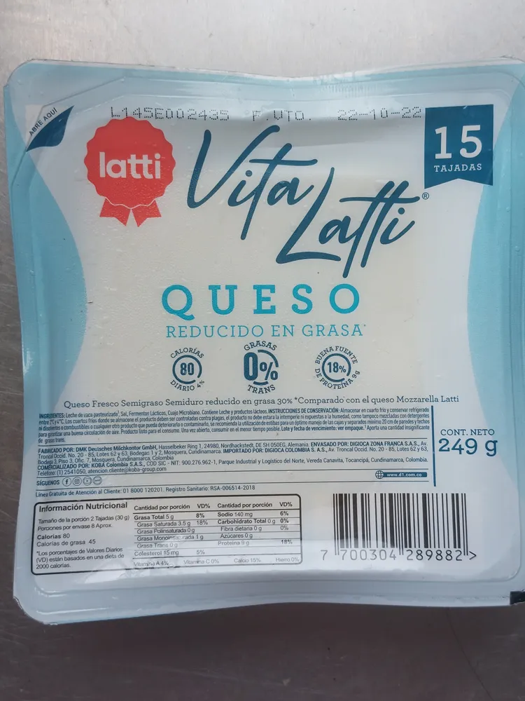 Queso Reducido en Grasa Latti