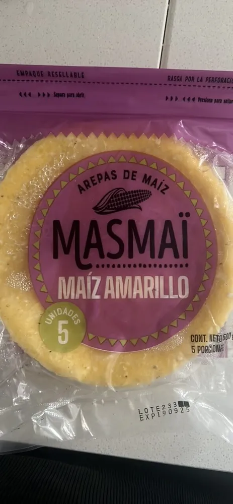 AREPAS DE MAÍZ amarillo