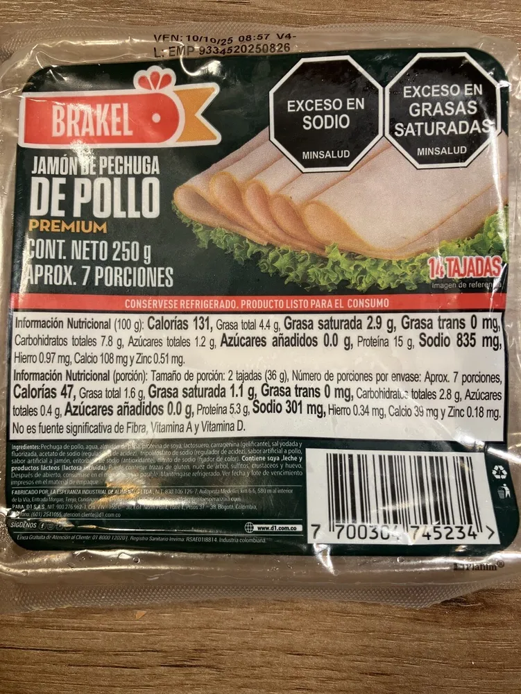 Jamon de pechuga de pollo