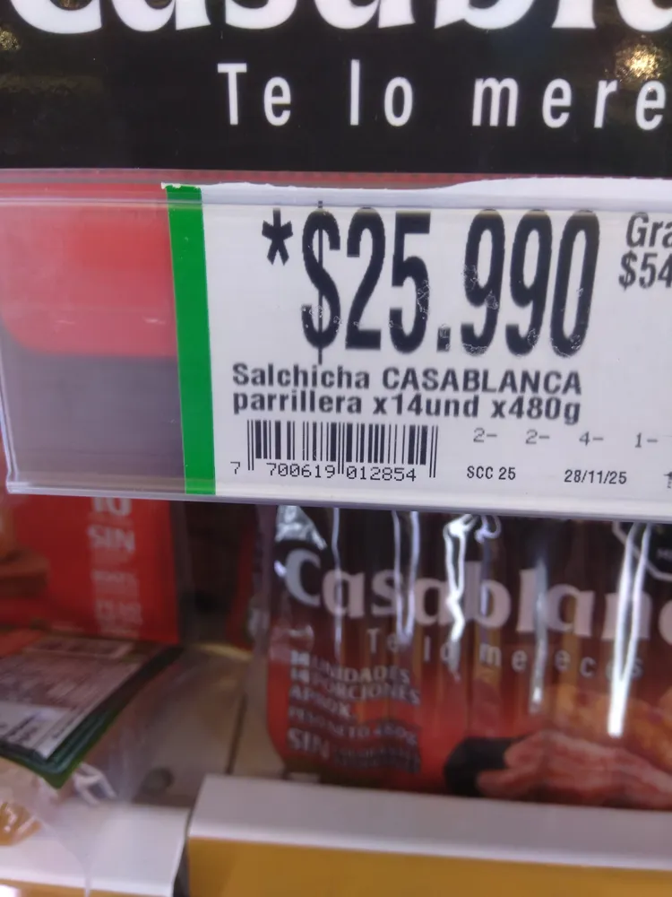 Salchicha parrillera Casablanca x14