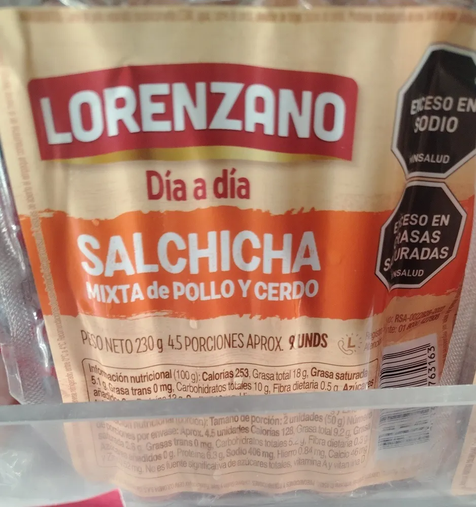 Salchicha Pollo Y Cerdo
