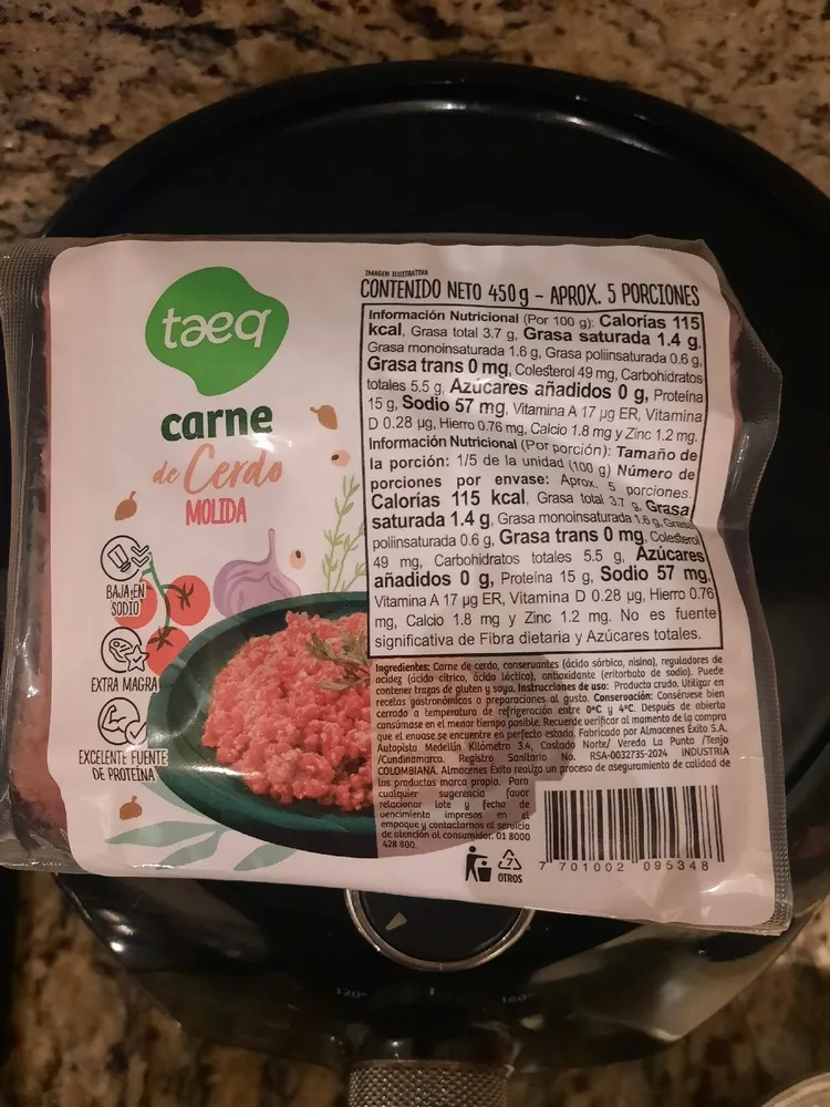 Carne Molida De Cerdo