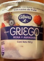Yogur griego mora y arándano