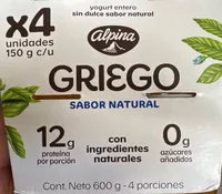 Yogurt Griego Sabor Natural