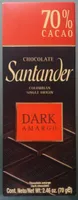 Chocolates Santander Amargo 70% Cacao 70 gr