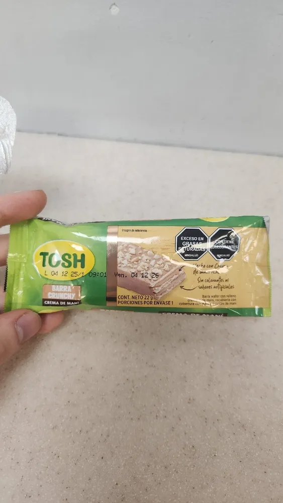 BARRA CRUNCHY CREMA DE MANÍ