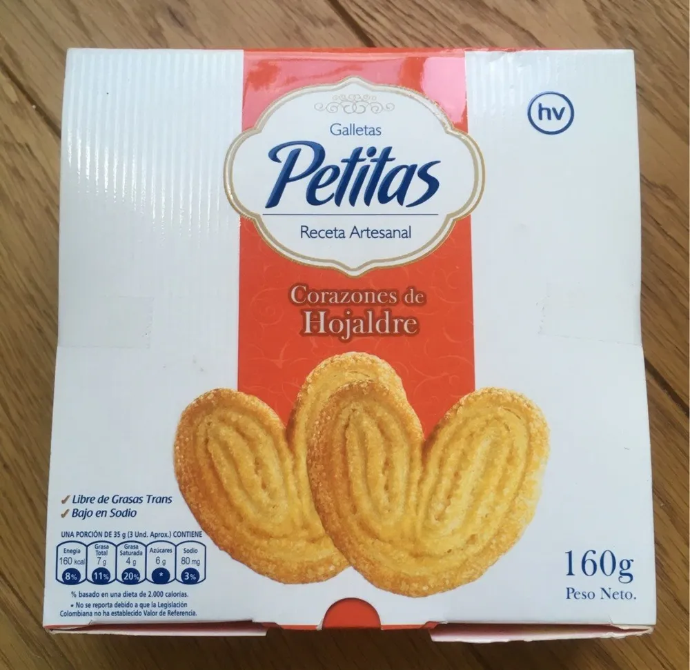 Corazones de hojaldre