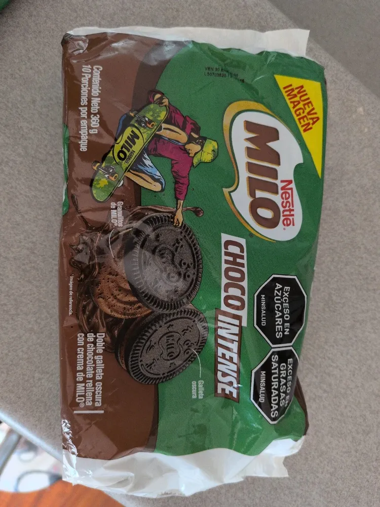 Galletas milo choco intence x 10 und