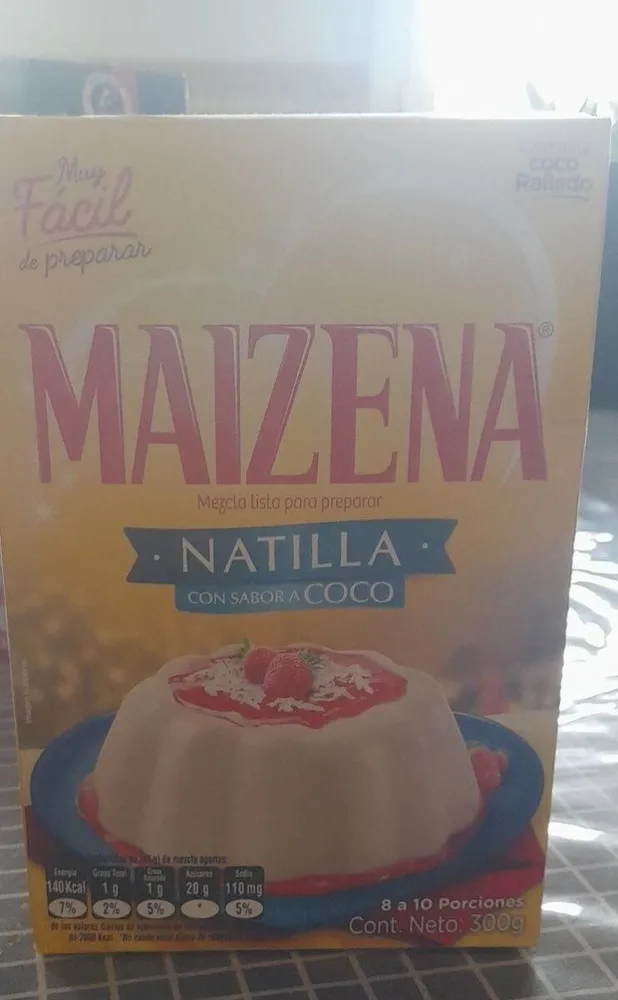 Natilla sabor coco