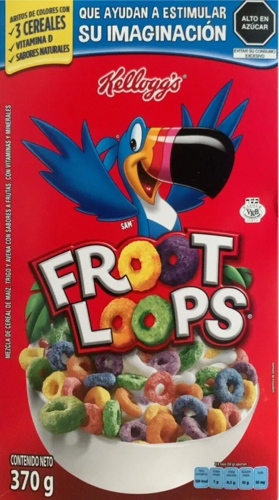 Cereal Kelloggs 370 G Froot Loops Cja