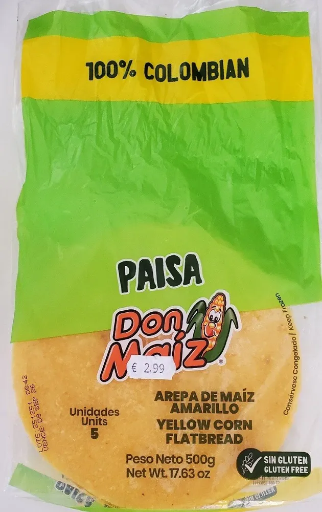 Arepa De Maíz Amarillo