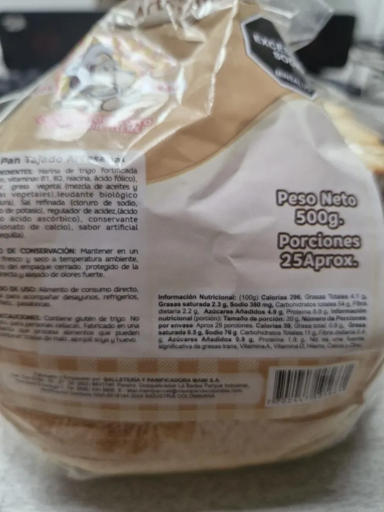 Pan Tajado Artesanal