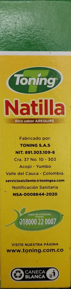 Natilla sabor arequipe