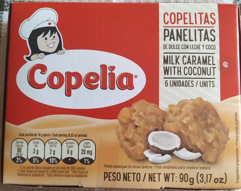 Panelitas de dulce de leche y coco