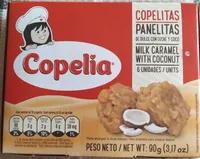 Panelitas de dulce de leche y coco