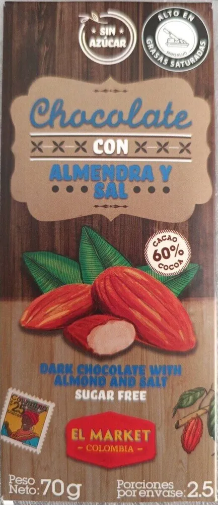 Chocolate con almendra y sal
