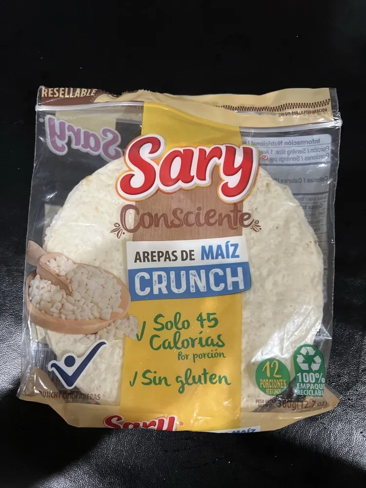 Sary Consciente Arepas de Maíz Crunch