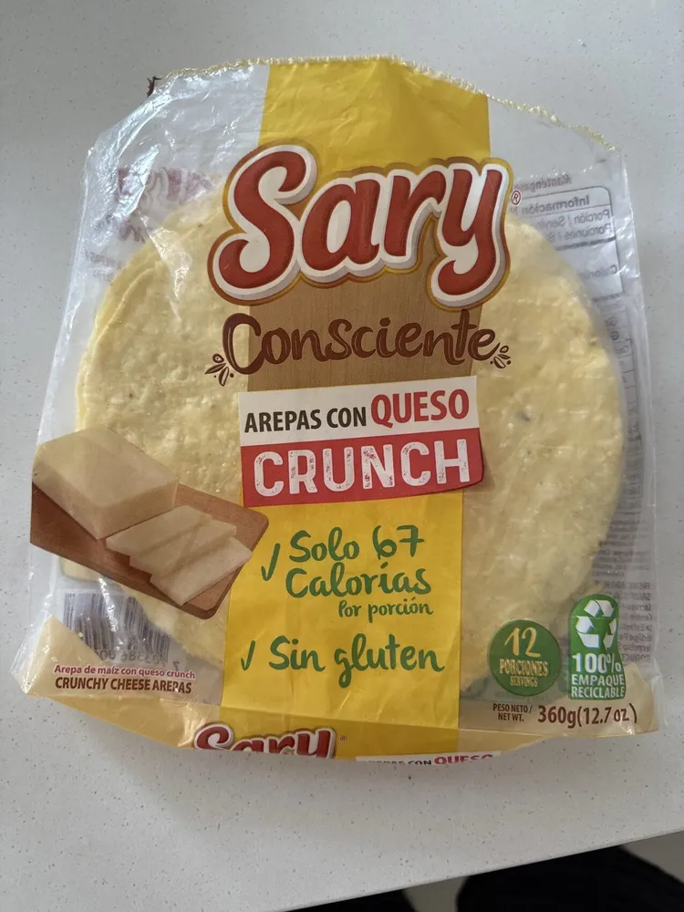 Sary Consciente Arepas con Queso Crunch