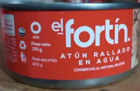 el fortín. atún rallado en agua