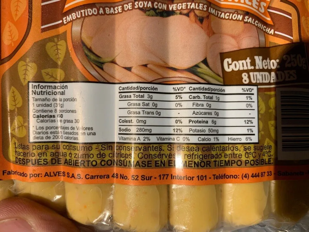 Salchichas De Vegetales