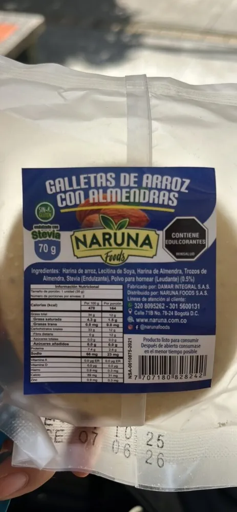 Galletas De Arroz Con Almendras