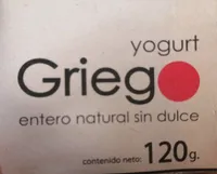 Yogurt Griego Entero Natural sin Dulce