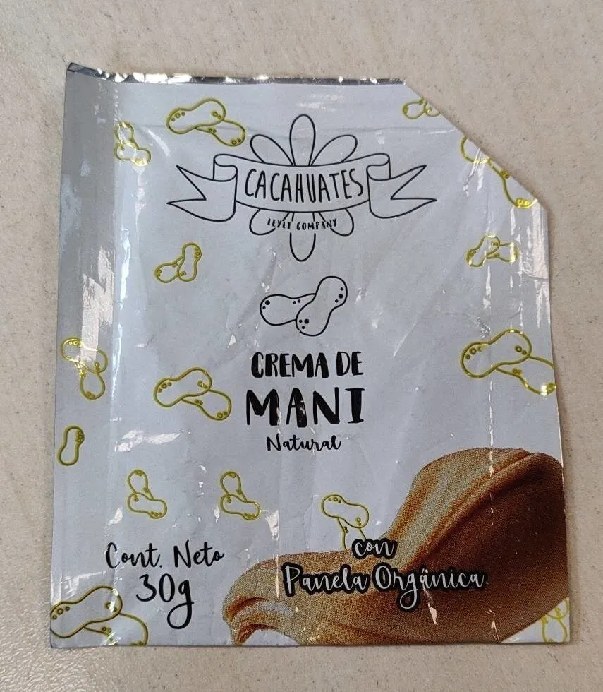 Crema de Mani Natural con Panela Organica